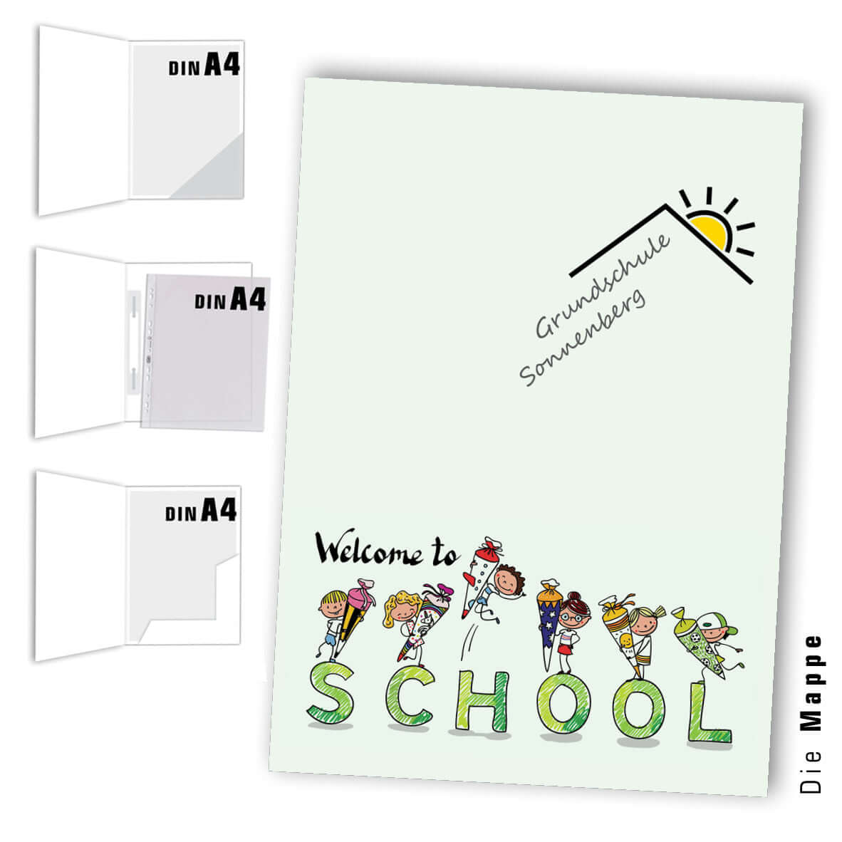 bedruckte zeugnismappen schule
