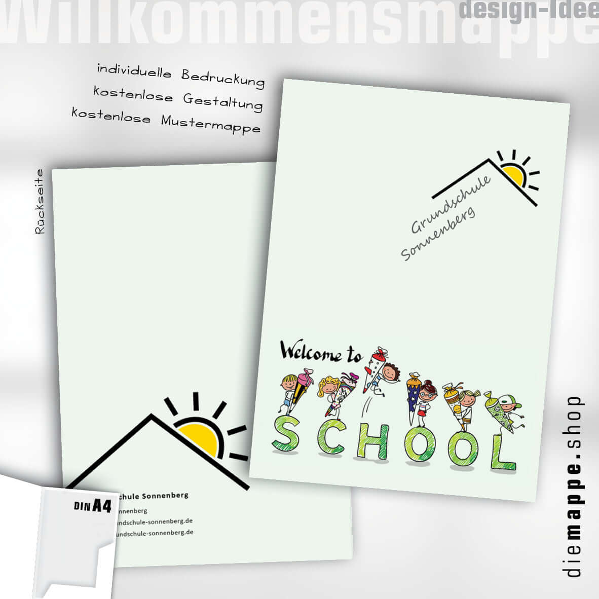 bedruckte zeugnismappen schule