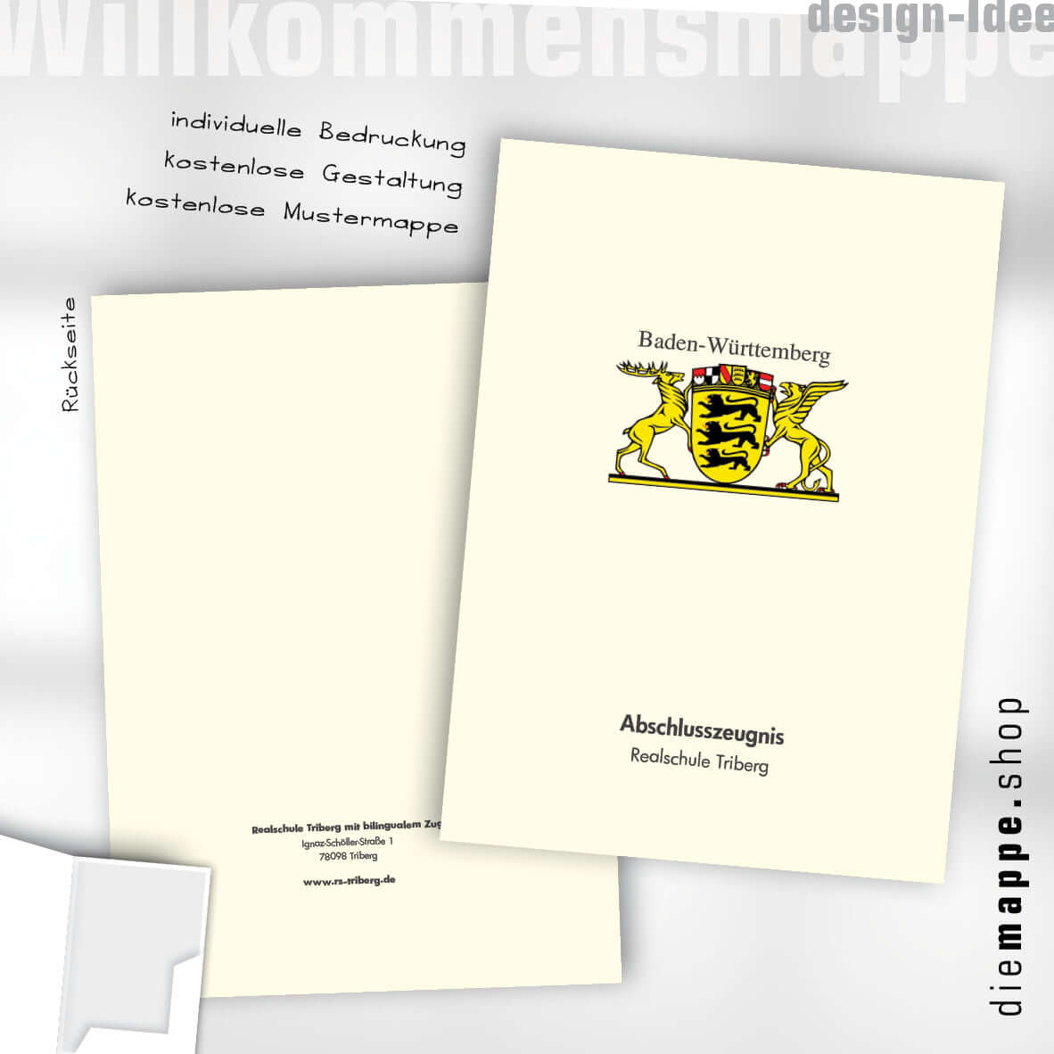 bedruckte zeugnismappen schule