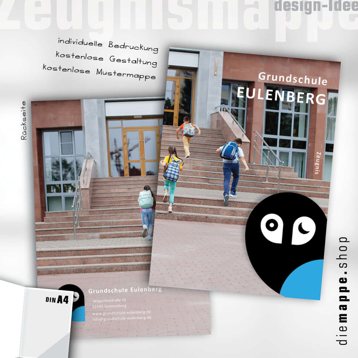 bedruckte zeugnismappen schule